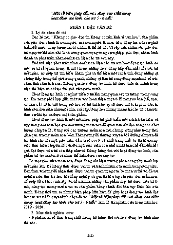 SKKN Một số biện pháp đổi mới nâng cao chất lượng hoạt động tạo hình cho trẻ 5-6 tuổi