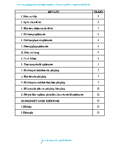 SKKN Một số biện pháp giáo dục kĩ năng sống cho trẻ 5-6 tuổi lớp lá 4 trường mầm non Hoạ Mi