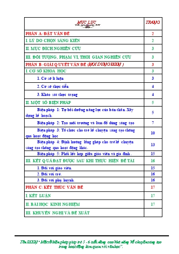 SKKN Một số biện pháp giúp trẻ 5-6 tuổi nâng cao khả năng kể chuyện sáng tạo trong hoạt động làm quen với văn học