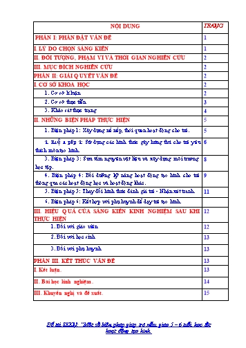 SKKN Một số biện pháp giúp trẻ mẫu giáo 5-6 tuổi học tốt hoạt động tạo hình