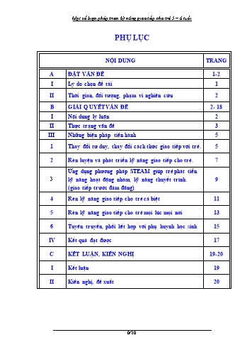 SKKN Một số biện pháp phát triển kỹ năng giao tiếp cho trẻ 5-6 tuổi